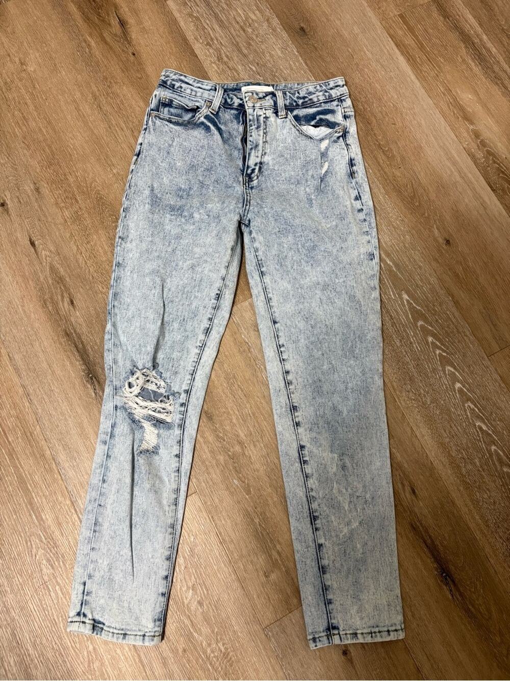 TNR Jeans Women Acid Wash Distressed Skinny Jeans Size 27